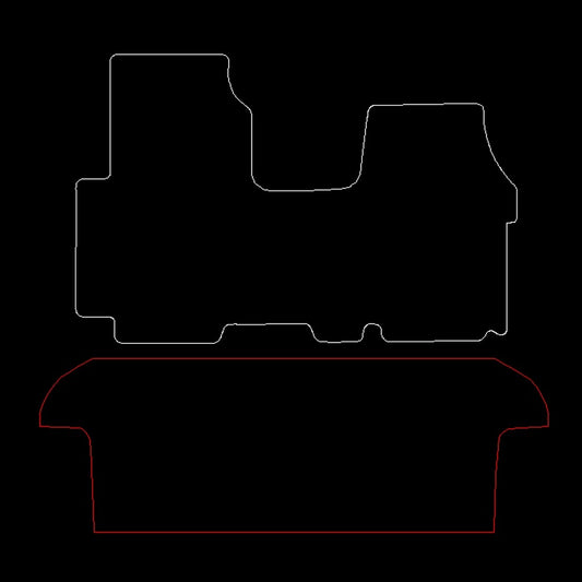 VauxhallVivaro2001to20141piecefrontand1piecerearforbenchseatFloorMats
