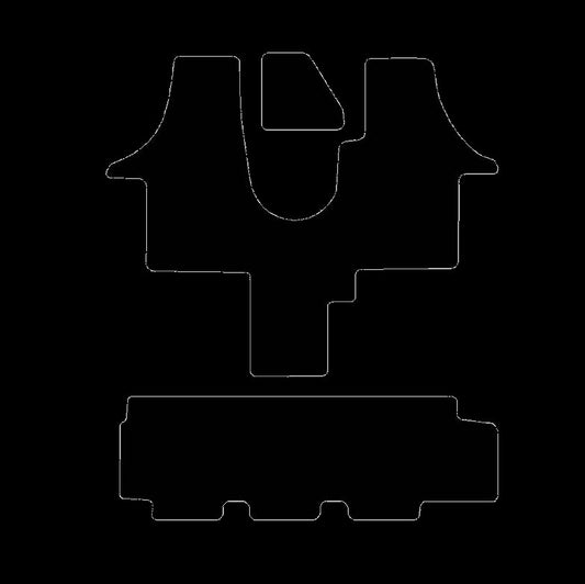 VolkswagenTransporter2015to2019T6Vanmats(walkthrough,singleslidingdoor,benchrear)FloorMats