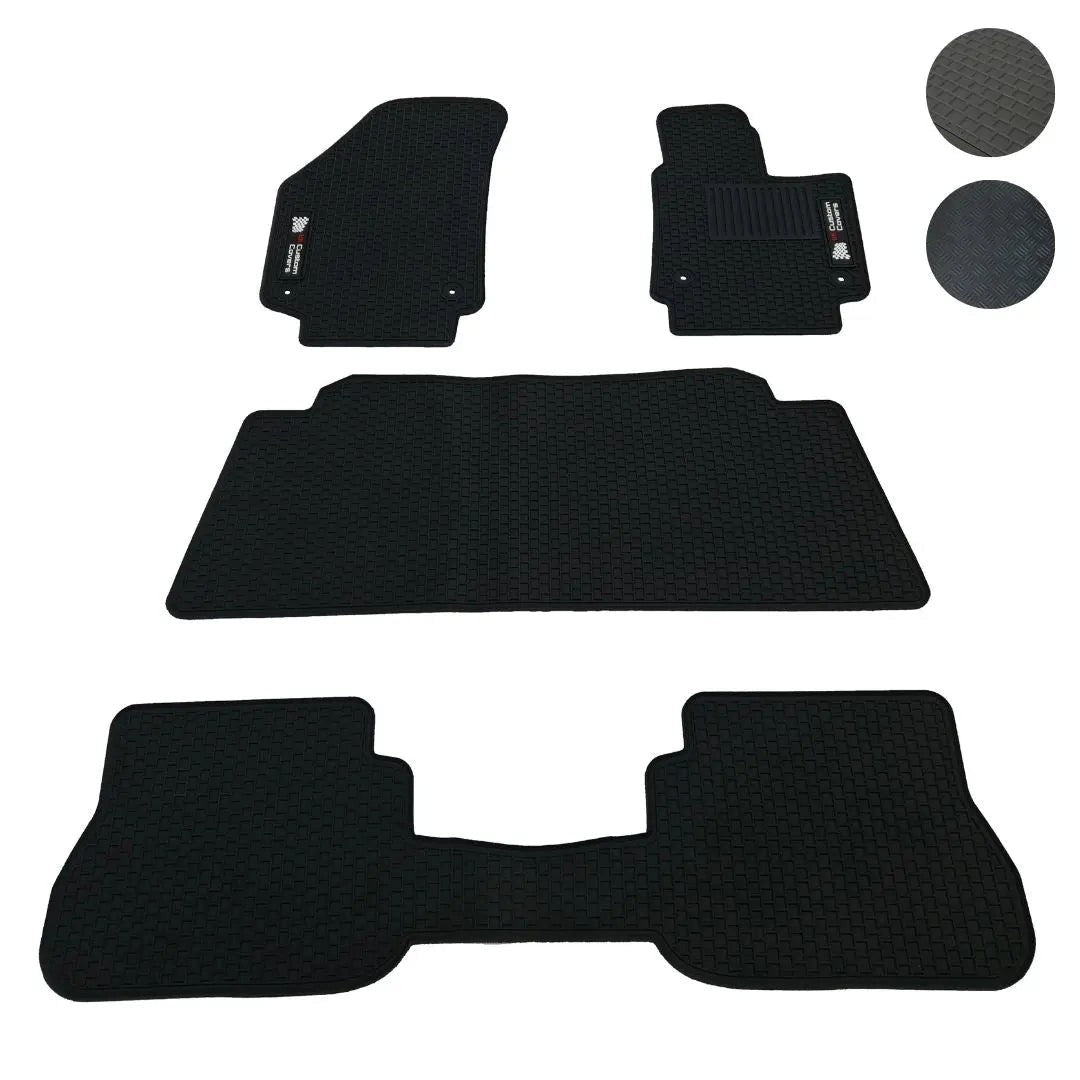 VWCaddyRubberFloorMats(3Rows)(2008-2020)