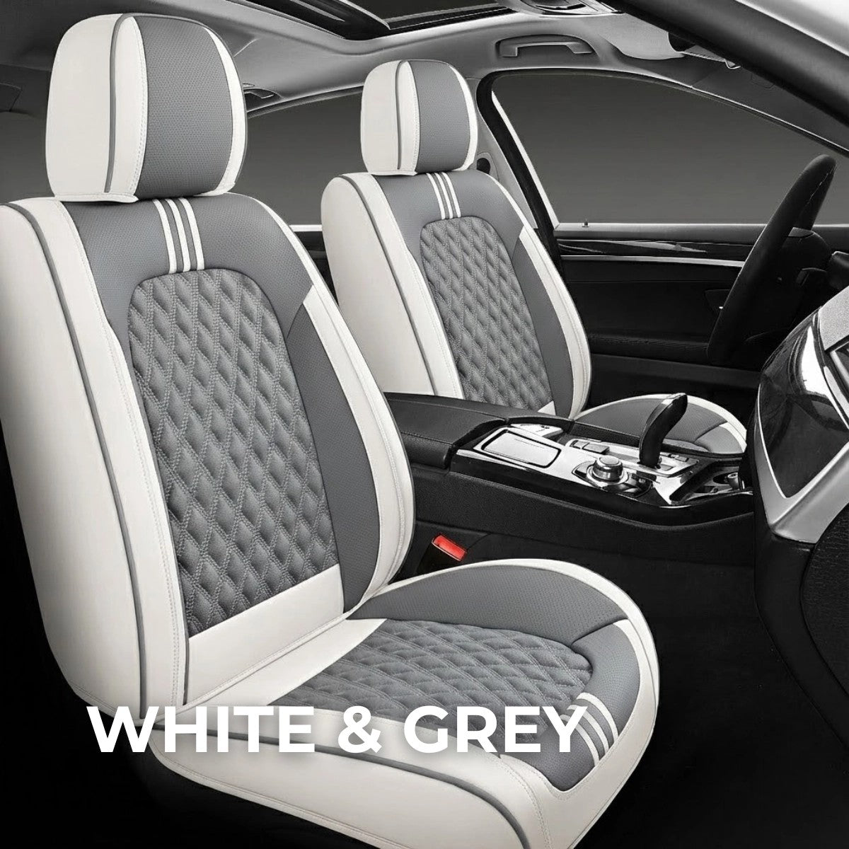 White&GreyCarSeatCovers
