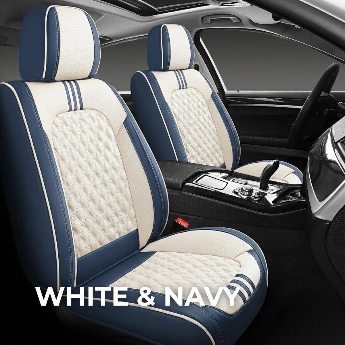 WHITE&NAVYCarSeatCovers